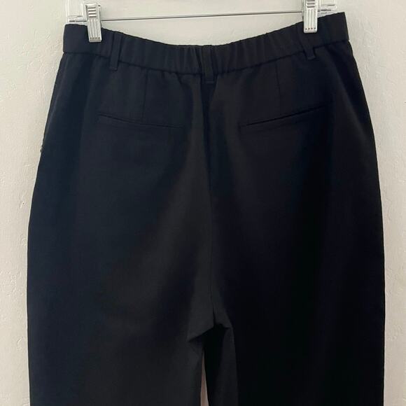 J. Crew D-Ring Flannel Pants Women's 8 Black Minimalist Business Casual Preppy - Picture 8 of 9